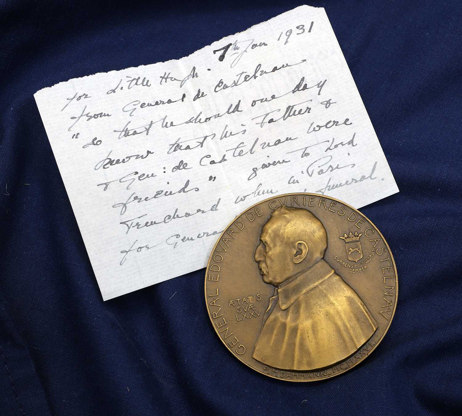Lot Medal of General de Castelnau and the Battle of Grand Couronne from France