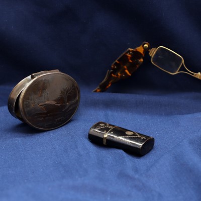 Lot A collection of tortoiseshell items