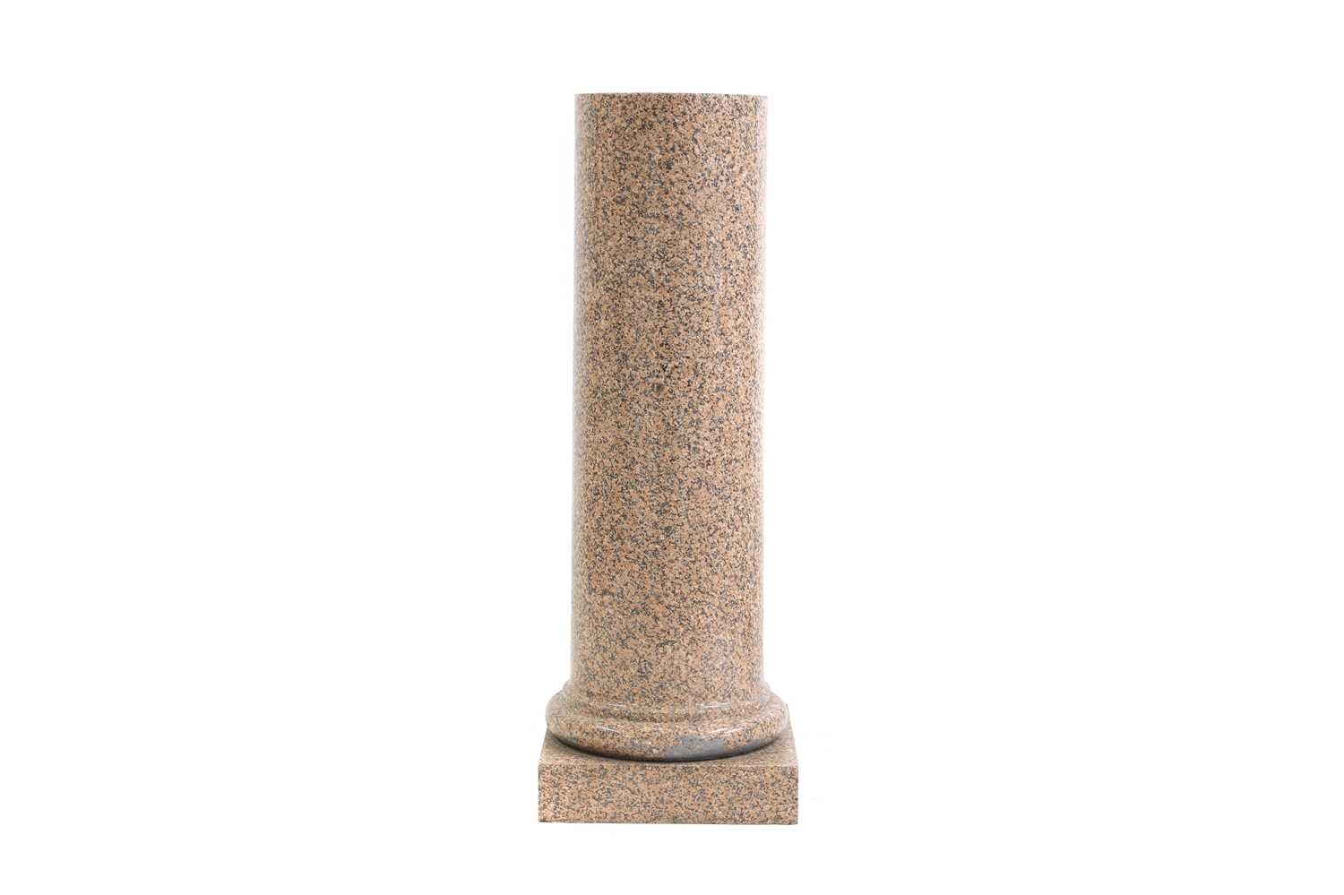 Lot 711 - A pink granite pedestal column