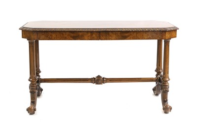 Lot 527 - A Victorian burr walnut library table