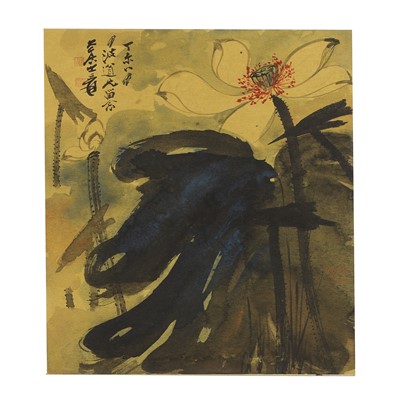 Lot 353 - A Chinese gouache painting