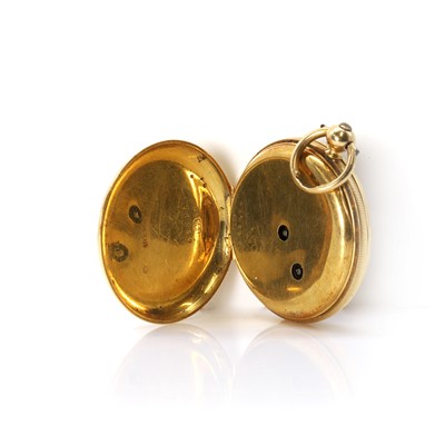 Lot 1448 - A Swiss key wound hunter style fob watch