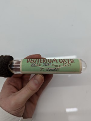 Lot 418 - A Vemork Norsk Hydro deuterium oxide vial