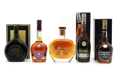 Lot 255 - A selection of cognacs and spirits