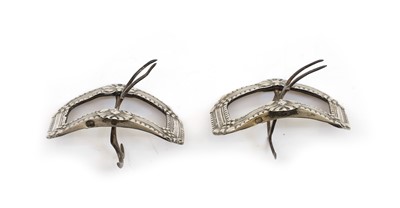 Lot 71 - Two pairs of silver shoe buckles