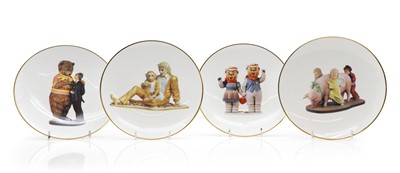 Lot 138 - A set of four Bernardaud by Jeff Koons porcelain plates