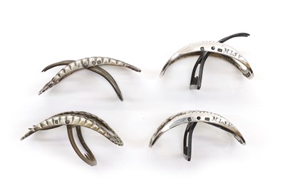 Lot 72 - Four pairs of George III silver shoe buckles