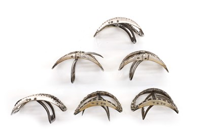 Lot 72 - Four pairs of George III silver shoe buckles