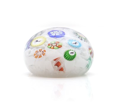 Lot 218 - A Baccarat space millefiori glass paperweight