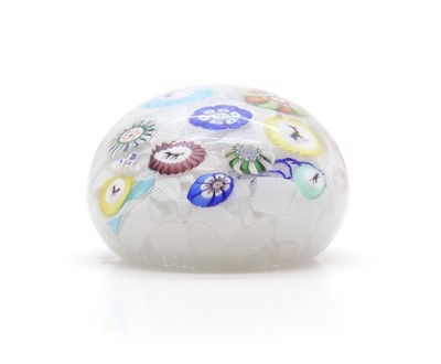 Lot 218 - A Baccarat space millefiori glass paperweight