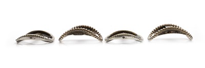 Lot 79 - Two pairs of George III silver shoe buckles