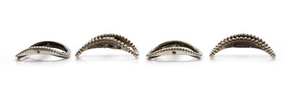 Lot 79 - Two pairs of George III silver shoe buckles