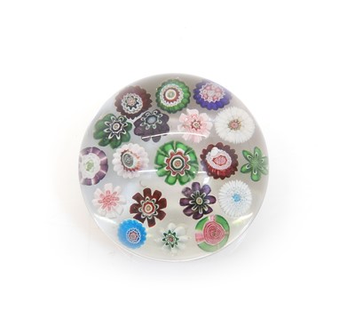 Lot 216 - A Clichy spaced-millefiori glass paperweight