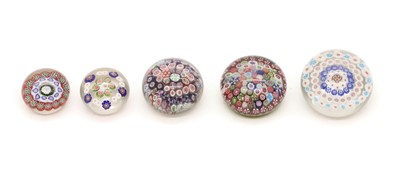 Lot 211 - A group of French glass paperweights