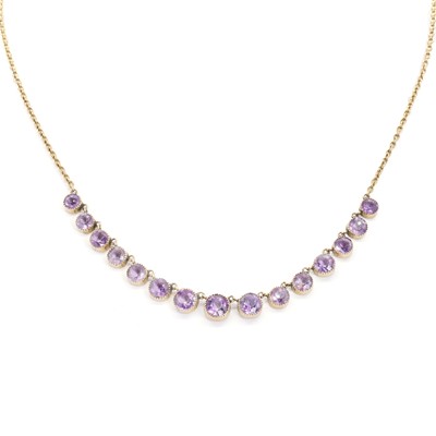 Lot 42 - An early 20th-century graduated amethyst necklace