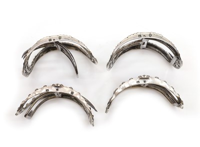 Lot 57 - Two pairs of George III silver shoe buckles