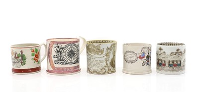 Lot 172 - A group of five commemorative mugs