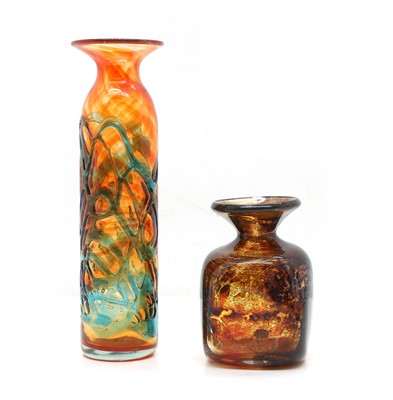 Lot 228 - A collection of four coloured glass items