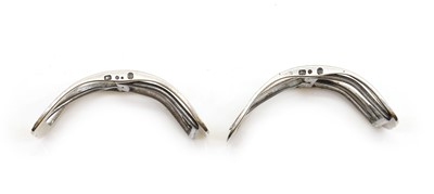 Lot 85 - Two pairs of George III silver shoe buckles