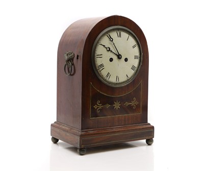 Lot 246 - A Victorian brass inlaid mahogany bracket clock