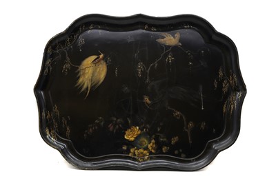 Lot 314 - A Victorian papier mache tray