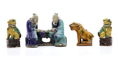 Lot 124 - A collection of Chinese biscuit figures