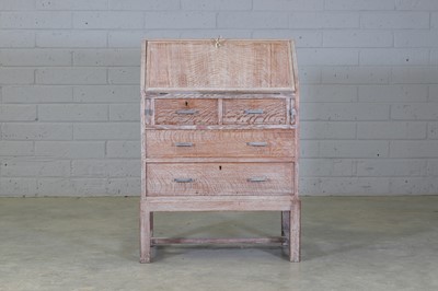 Lot 121 - A Heal's limed oak bureau