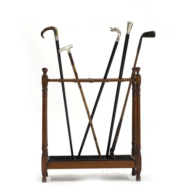 Lot 603 - A mahogany stick stand