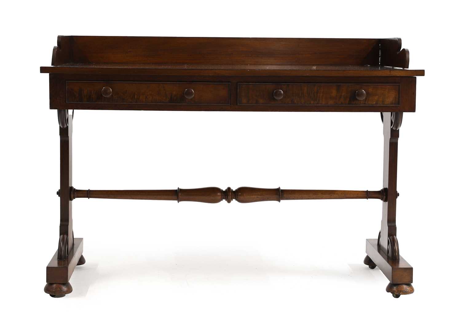 Lot 675 - A Victorian mahogany writing table