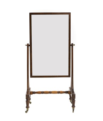 Lot 620 - A Regency mahogany cheval mirror