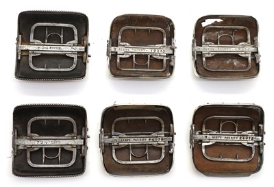 Lot 61 - Three pairs of Eley type silver shoe buckles
