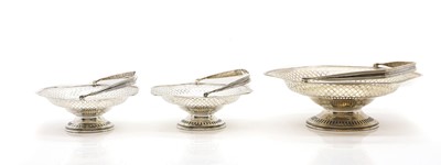 Lot 16 - Three silver bread baskets