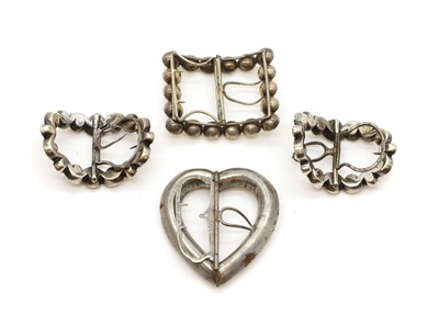 Lot 100 - A group of shoe buckles