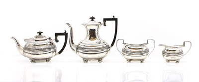 Lot 1 - A four piece silver tea and coffee service