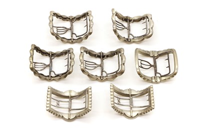 Lot 107 - A collection of shoe buckles