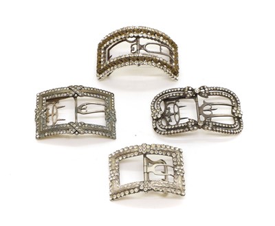 Lot 95 - A group of four shoe buckles