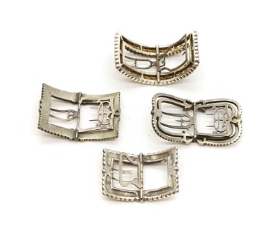 Lot 95 - A group of four shoe buckles