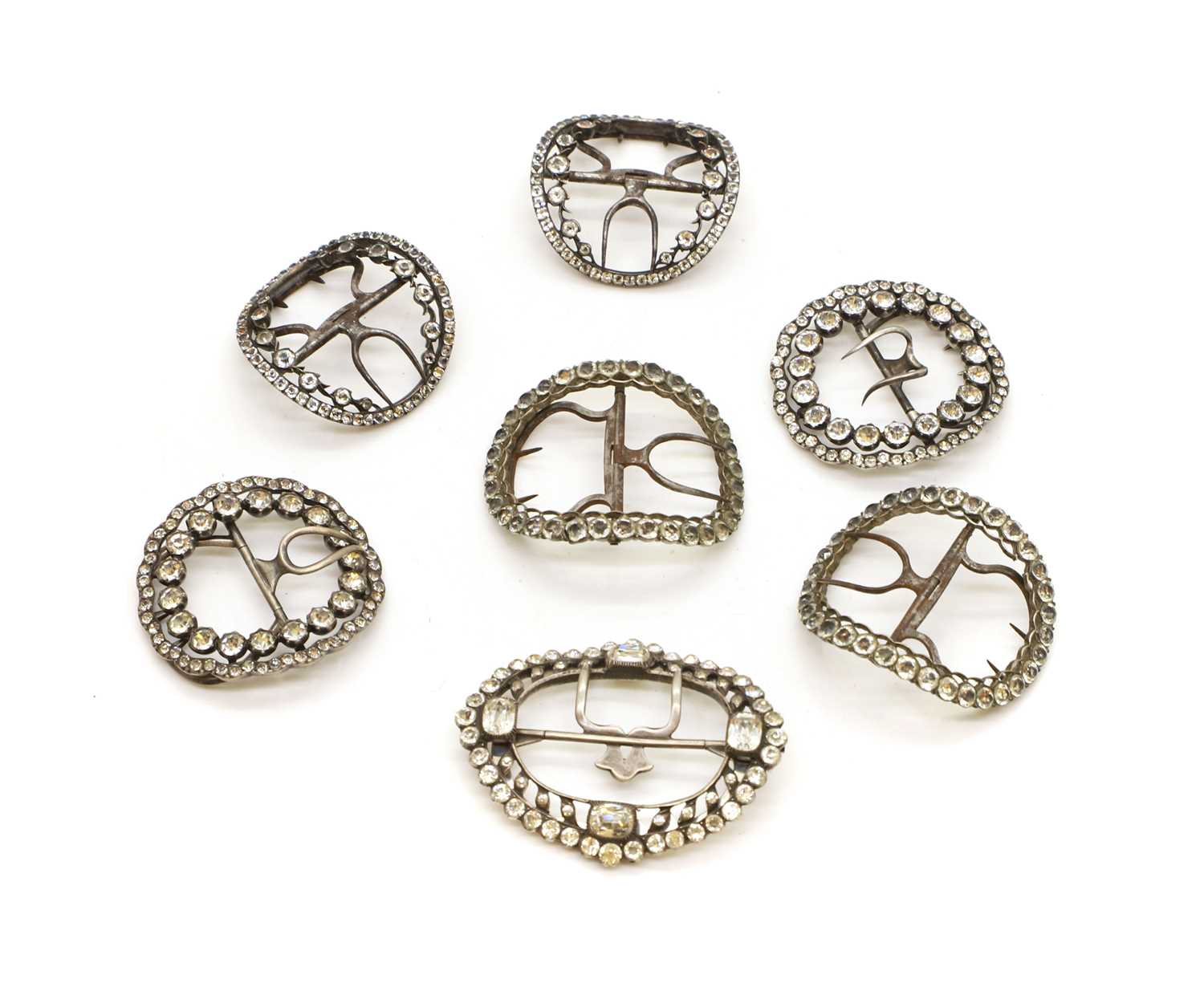 Lot 105 - A collection of shoe buckles