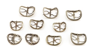 Lot 93 - Five pairs of shoe buckles