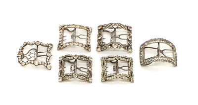 Lot 106 - A group of six shoe buckles