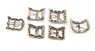 Lot 106 - A group of six shoe buckles