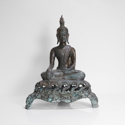 Lot 243 - A Thai bronze figure of Buddha