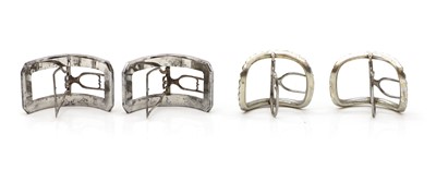 Lot 108 - Two cased sets of shoe buckles