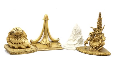 Lot 316 - Three carved and gilt wall brackets