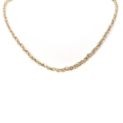 Lot 286 - A 9ct gold long chain