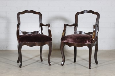 Lot 406 - A pair of beech wood 'Ruban' armchairs