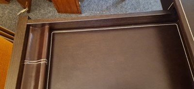 Lot 477 - A contemporary leather writing desk