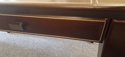 Lot 477 - A contemporary leather writing desk