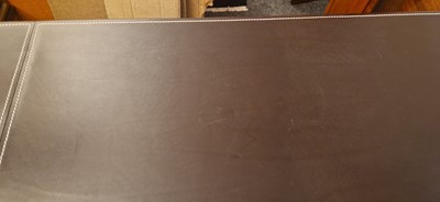Lot 477 - A contemporary leather writing desk