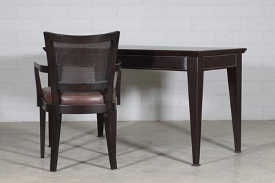 Lot 477 - A contemporary leather writing desk